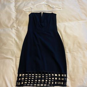 Black strapless dress